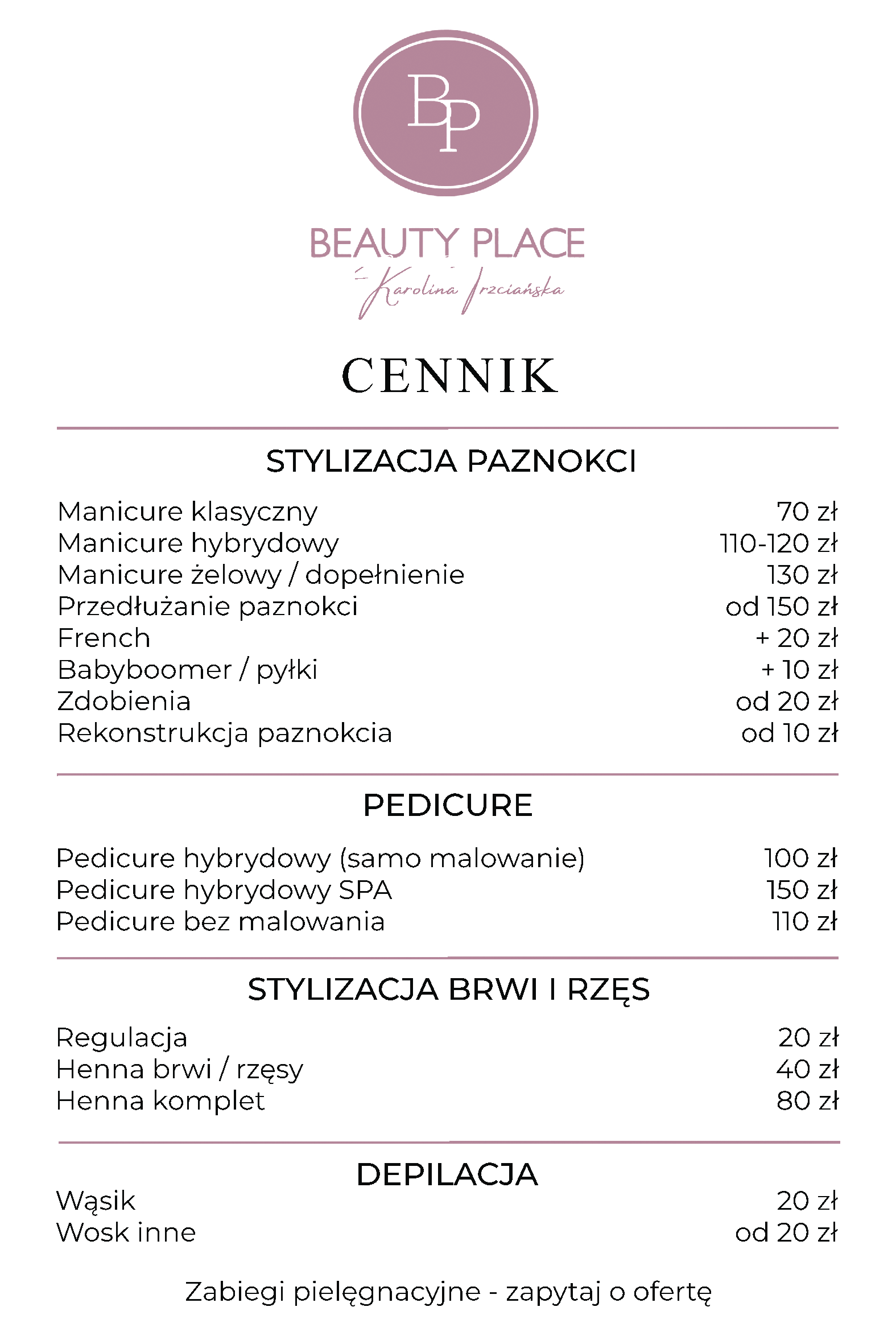 Beauty Place Karolina Trzciańska to miejsce, gdzie tradycja manicure i pedicure spotyka się z innowacją. Zadbamy o stylizację paznokci