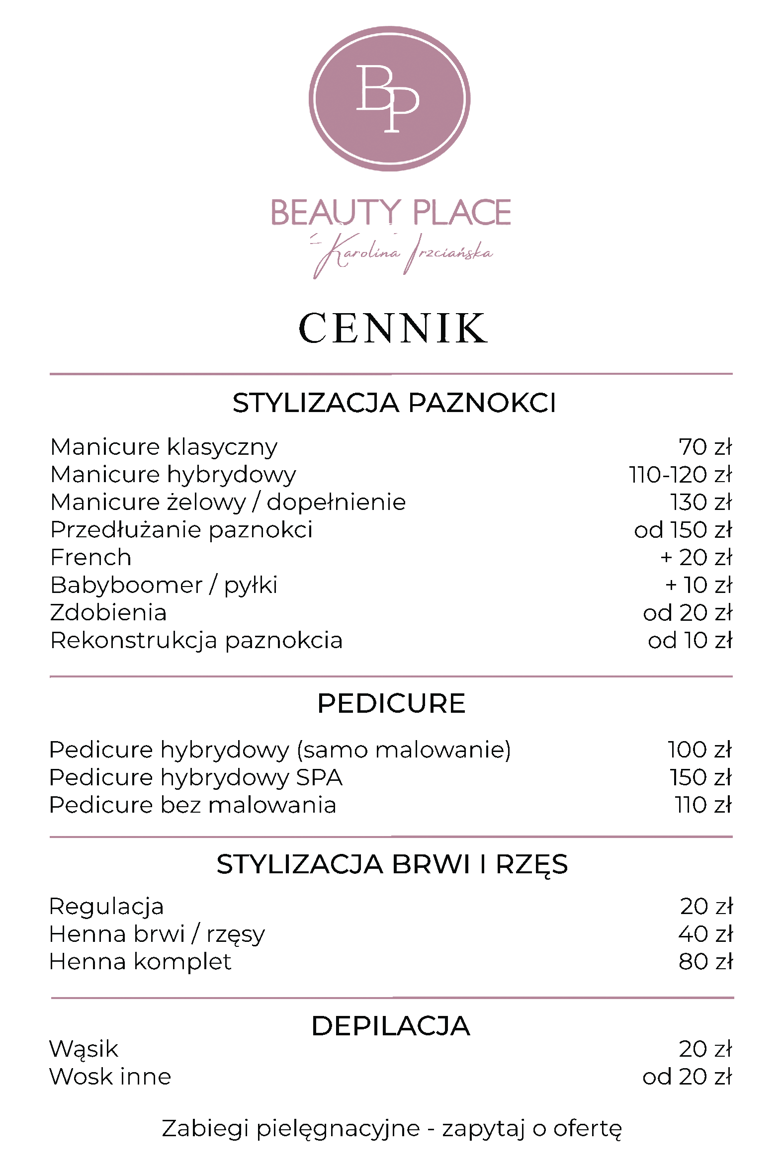 Manicure w Beauty Place w Oleśnicy